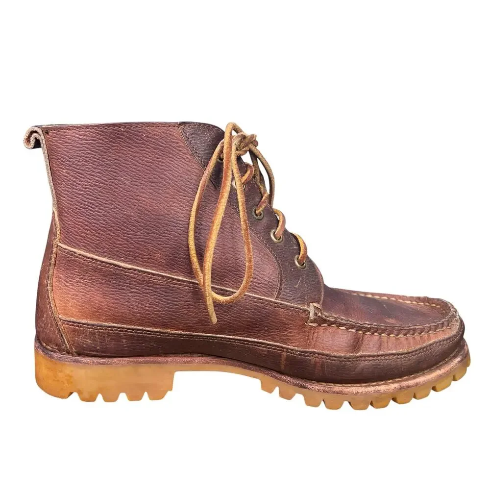 Eastland Kennebunk Brown Leather Heritage Vibram Sole Chukka Boots Size 8.5 D